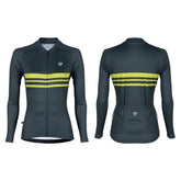 Jersey Ciclismo GW M/L Mujer 2 AND 1 Gris/Amarillo Neon
